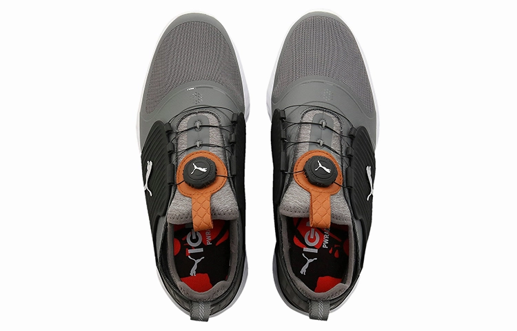 Puma Men's TOUR EDITION - IGINITE PWRAdapt Caged DISC  Golf Shoes - QUIET SHADE / BRONZE / PUMA BLACK Puma LTD Tour Edition Golf Shoes