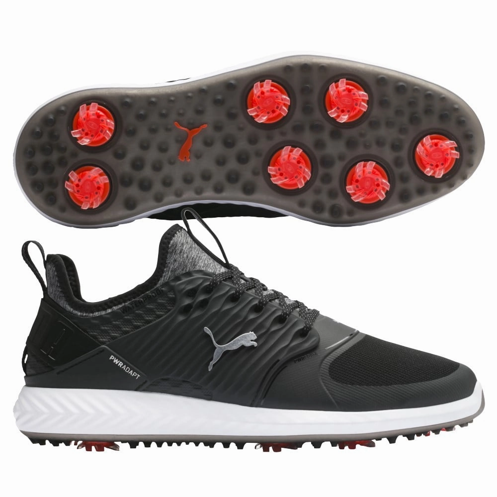Puma Men's TOUR EDITION - IGNITE PWRAdapt Caged DISC  Golf Shoes - PUMA BLACK -PUMA SILVER - PUMA BLACK Puma LTD Tour Edition Golf Shoes
