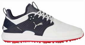 Puma Men's TOUR EDITION - PWRAdapt Caged Golf Shoes - White/Silver/Peacoat Puma LTD Tour Edition golf shoes