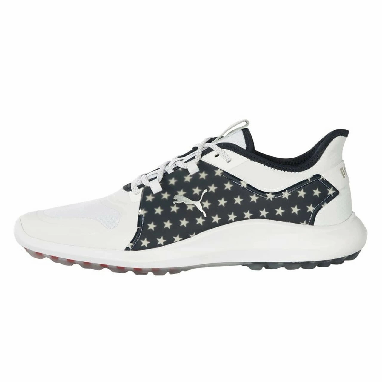 Puma Men's TOUR Ignite Fasten8 Stars & Stripes Golf Shoes (Limited Edition) - WHITE / NAVY / RED Puma LTD Tour Edition Golf Shoes