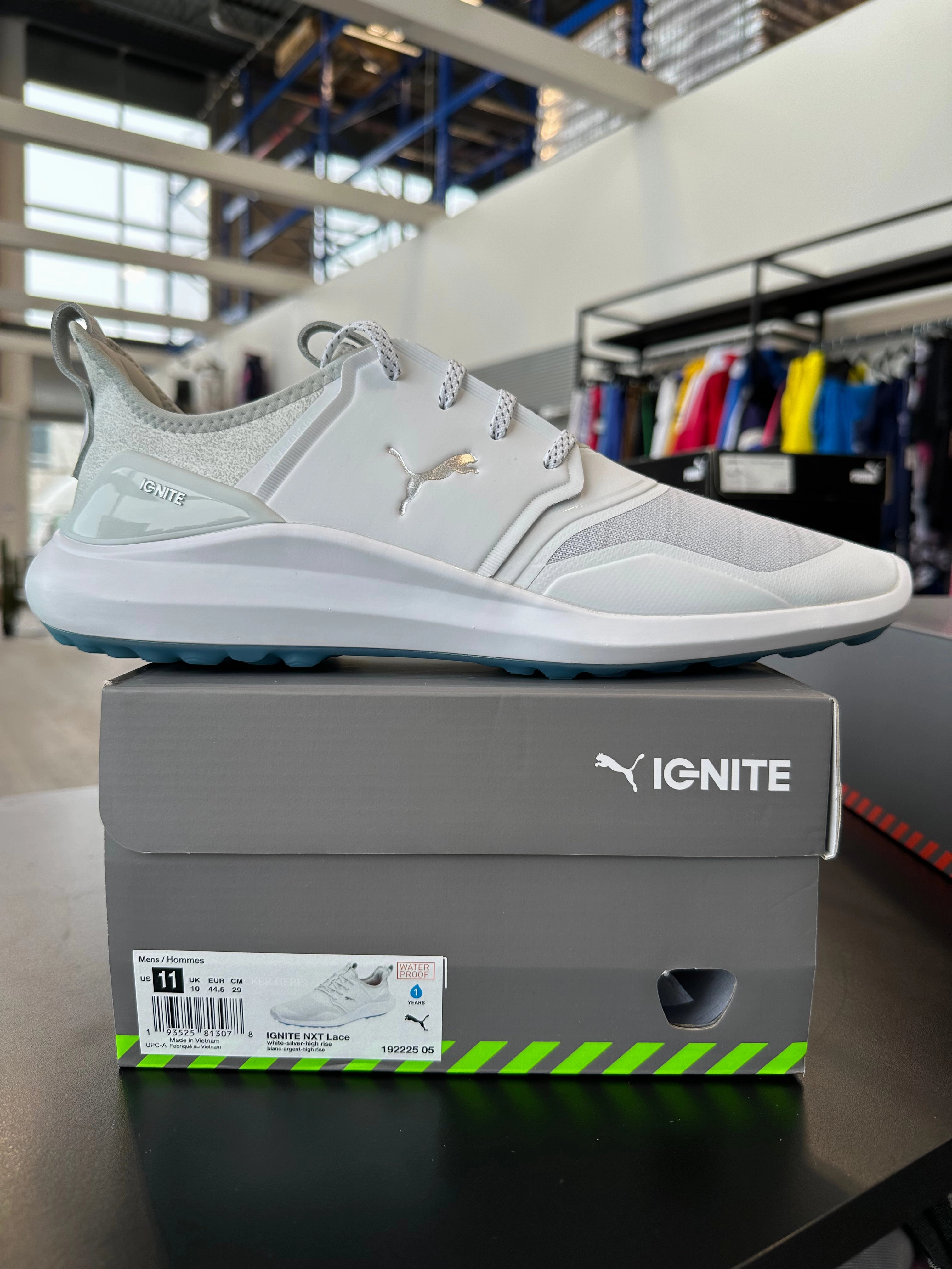 Puma Men's TOUR  Ignite NXT Lace Golf Shoes - WHITE / SILVER Puma LTD Tour Edition Golf Shoes