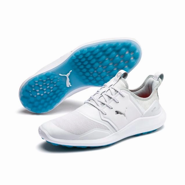 Puma Men's TOUR  Ignite NXT Lace Golf Shoes - WHITE / SILVER Puma LTD Tour Edition Golf Shoes