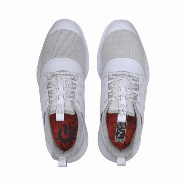 Puma Men's TOUR  Ignite NXT Lace Golf Shoes - WHITE / SILVER Puma LTD Tour Edition Golf Shoes