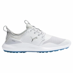 Puma Men's TOUR  Ignite NXT Lace Golf Shoes - WHITE / SILVER Puma LTD Tour Edition golf shoes