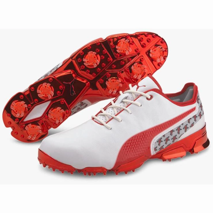 Puma Men's TOUR ISSUE- LTD EDITION IGNITE PROADAPT ATL Golf Shoes -PUMA WHITE - HIGH RISK RED Puma LTD Tour Edition Golf Shoes