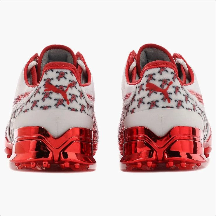 Puma Men's TOUR ISSUE- LTD EDITION IGNITE PROADAPT ATL Golf Shoes -PUMA WHITE - HIGH RISK RED Puma LTD Tour Edition Golf Shoes