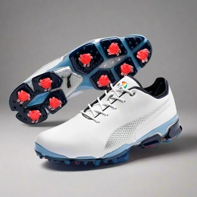 Puma Men's TOUR ISSUE- LTD EDITION IGNITE PROADAPT X PALMER - PUMA WHITE / PEACOAT Puma LTD Tour Edition golf shoes