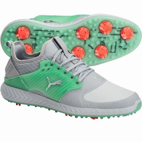 Puma Men's TOUR LTD EDITION- IGINITE PWRAdapt Caged FLASH FM TOUR Golf Shoes - HIGH RISE / ISLAND GREEN Puma LTD Tour Edition Golf Shoes