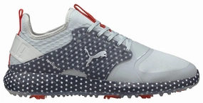 Puma Men's TOUR LTD EDITION- IGINITE PWRAdapt Caged USA TOUR Golf Shoes - HIGH RISE / NAVY BLAZER / HIGH RISK RED Puma LTD Tour Edition golf shoes