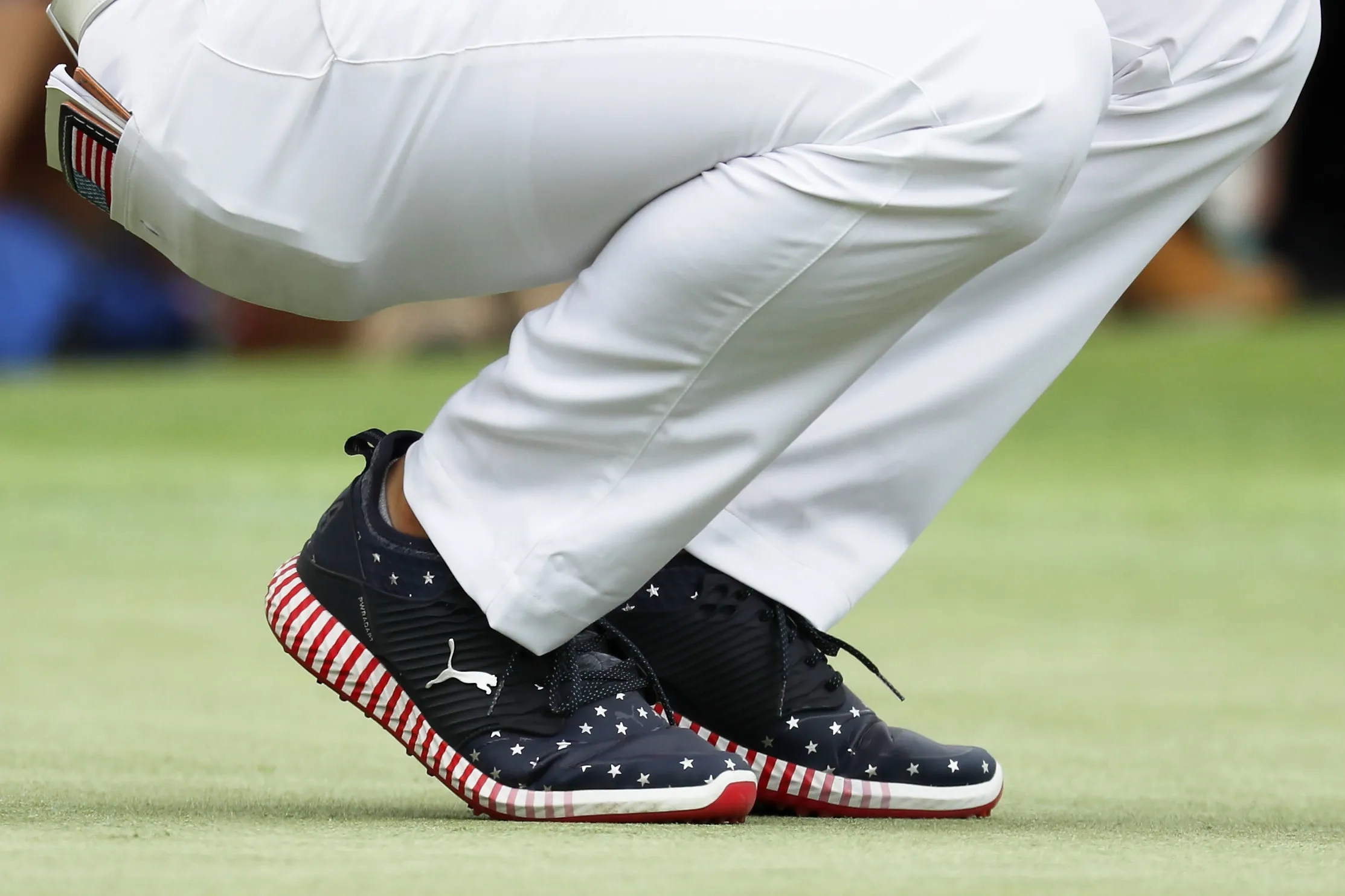 Puma Men's TOUR LTD EDITION PRESIDENTS CUP - IGINITE PWRAdapt Caged Golf Shoes- STAR SPANGLED Puma LTD Tour Edition Golf Shoes