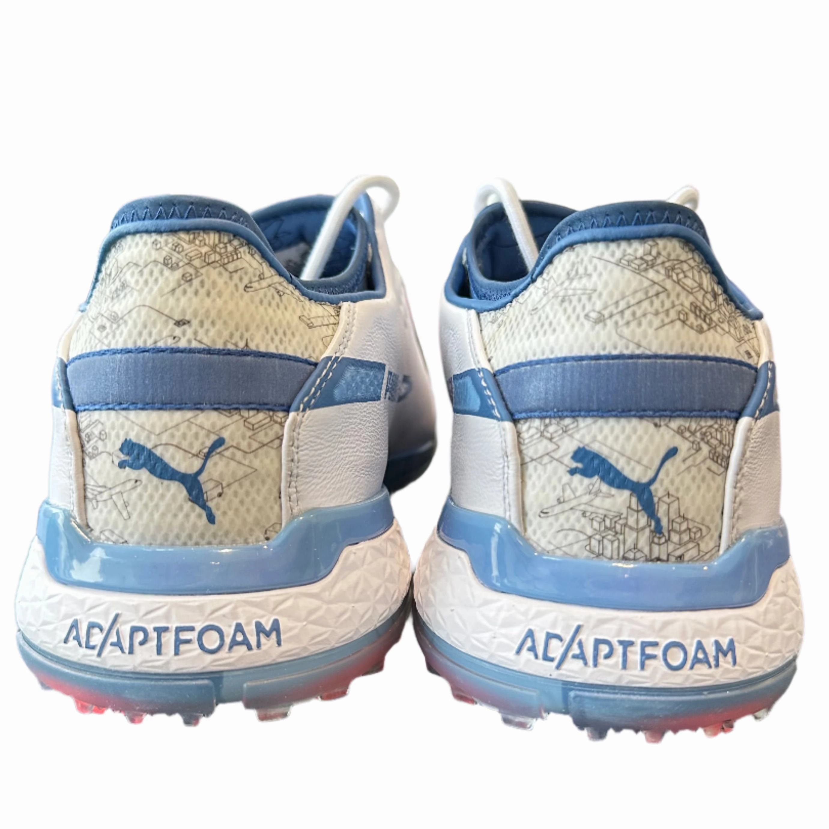 Puma Men's TOUR LTD EDITION PROTOTYPE- IGNITE PROADAPT X SIGNATURE REQUIRED - PUMA WHITE / ALLUER-FEDERAL BLUE Puma LTD Tour Edition Golf Shoes
