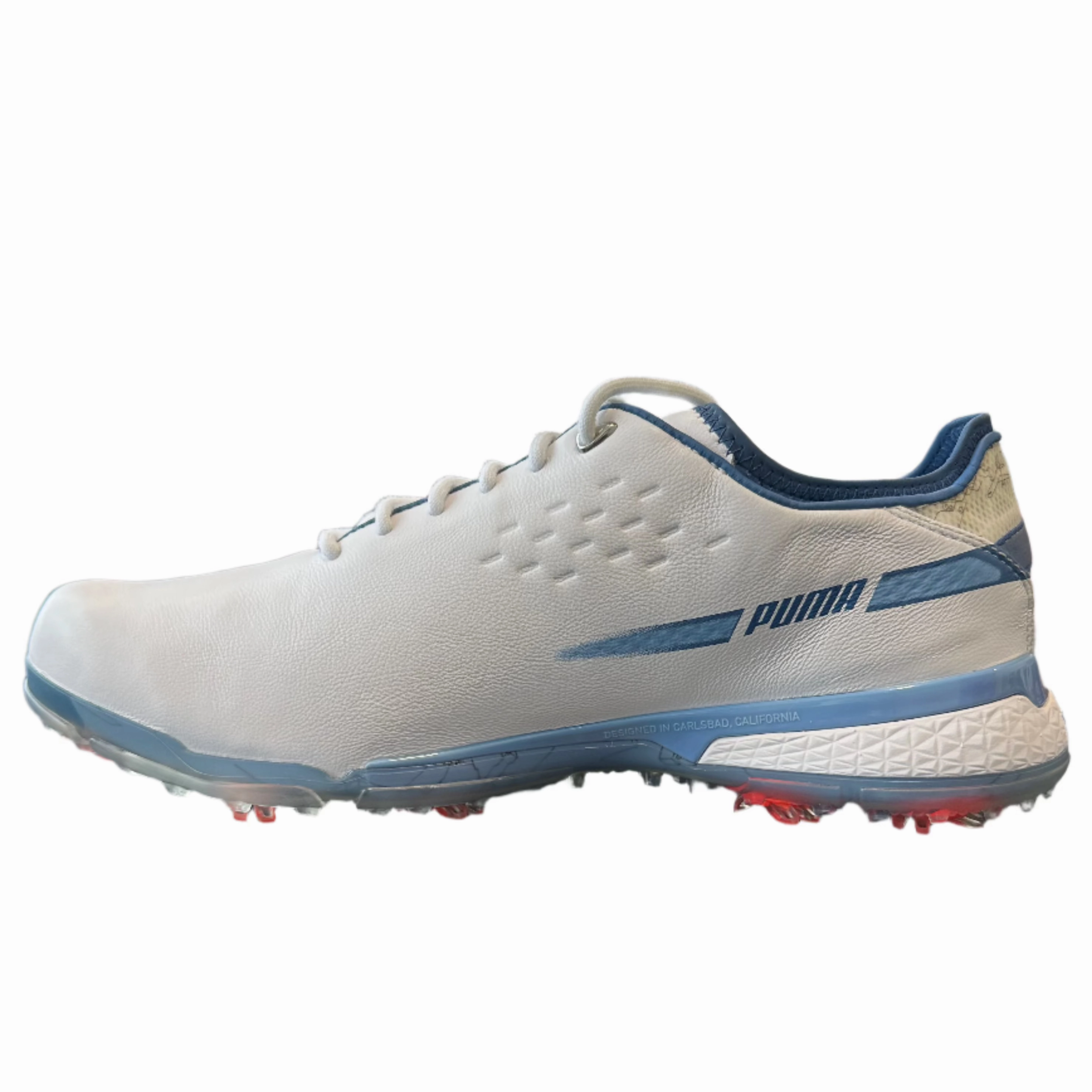 Puma Men's TOUR LTD EDITION PROTOTYPE- IGNITE PROADAPT X SIGNATURE REQUIRED - PUMA WHITE / ALLUER-FEDERAL BLUE Puma LTD Tour Edition Golf Shoes