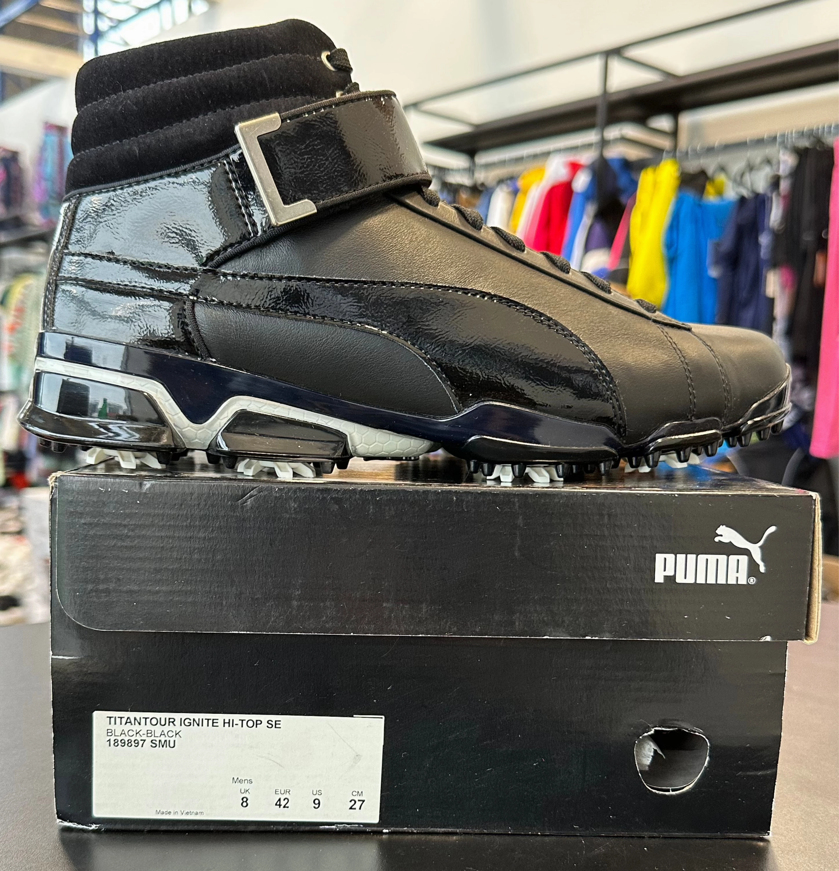Puma Men's TOUR LTD EDITION PROTOTYPE- IGNITE TITAN TOUR HI-TOP GOLF SHOES  - PUMA BLACK Puma LTD Tour Edition Golf Shoes