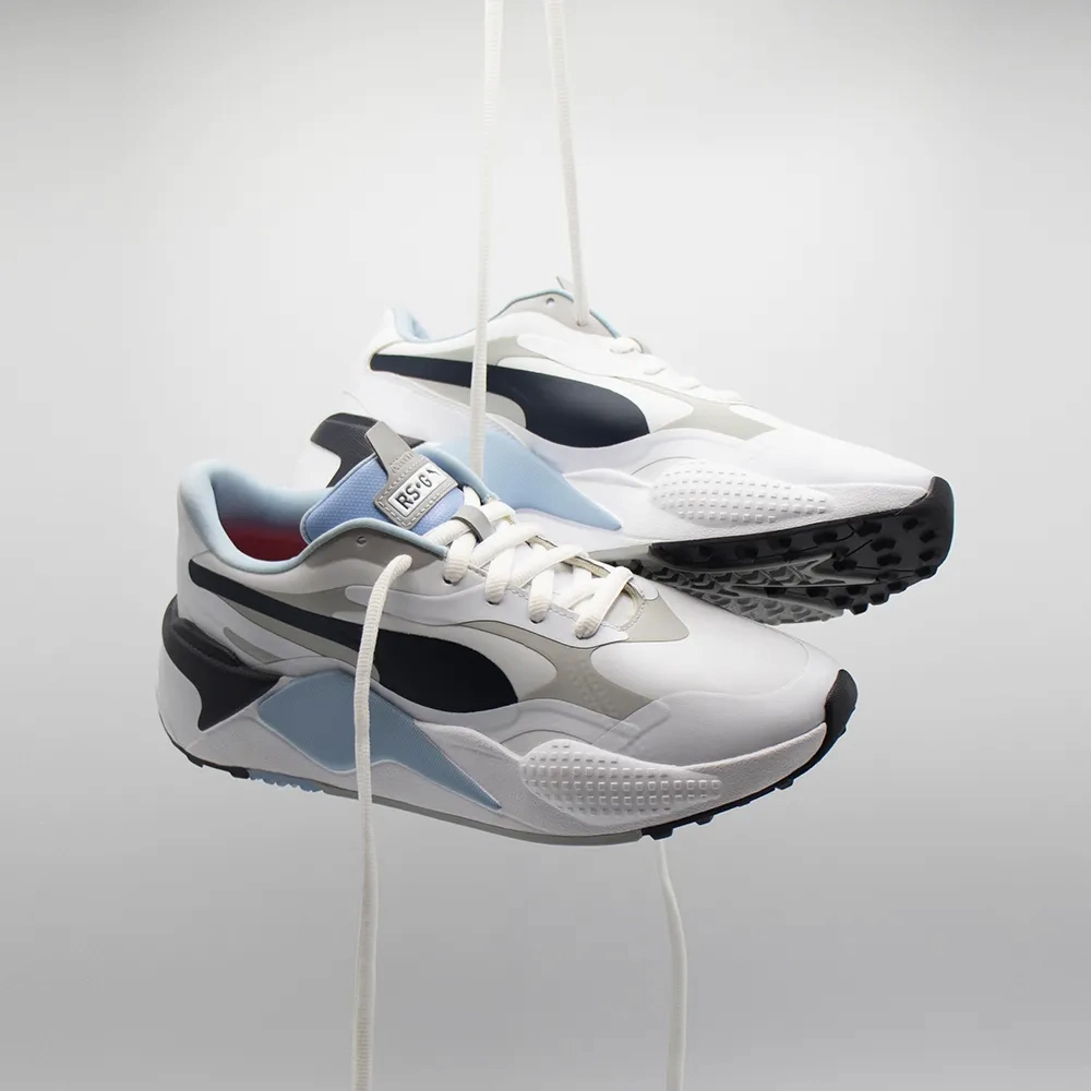 Puma Men's TOUR Ltd Edition RS-G Golf Shoe - PUMA WHITE / NAVY BLAZER / PLACID BLUE Puma LTD Tour Edition Golf Shoes