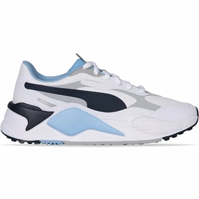 Puma Men's TOUR Ltd Edition RS-G Golf Shoe - PUMA WHITE / NAVY BLAZER / PLACID BLUE Puma LTD Tour Edition golf shoes