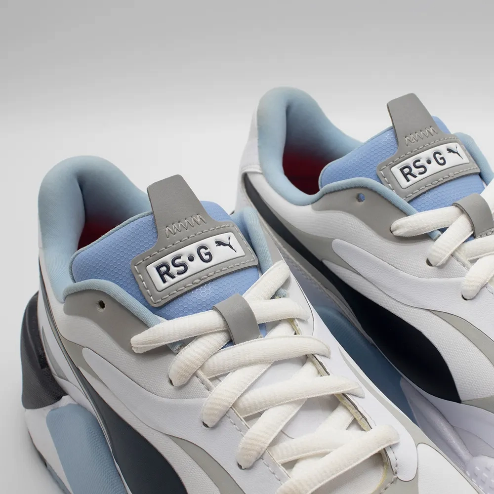 Puma Men's TOUR Ltd Edition RS-G Golf Shoe - PUMA WHITE / NAVY BLAZER / PLACID BLUE Puma LTD Tour Edition Golf Shoes