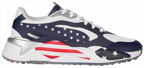 Puma Men's TOUR Ltd Edition RS-G US OPEN Spikeless Golf Shoe - WHITE / PEACOAT- HIGH RISK RED Puma LTD Tour Edition golf shoes