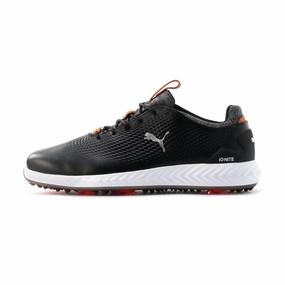 Puma Men's TOUR LTD EDITION RYDER CUP- IGNITE PWRADAPT LEATHER GOLF SHOES  - BLACK / SILVER / WHITE SZ 9 Puma LTD Tour Edition golf shoes