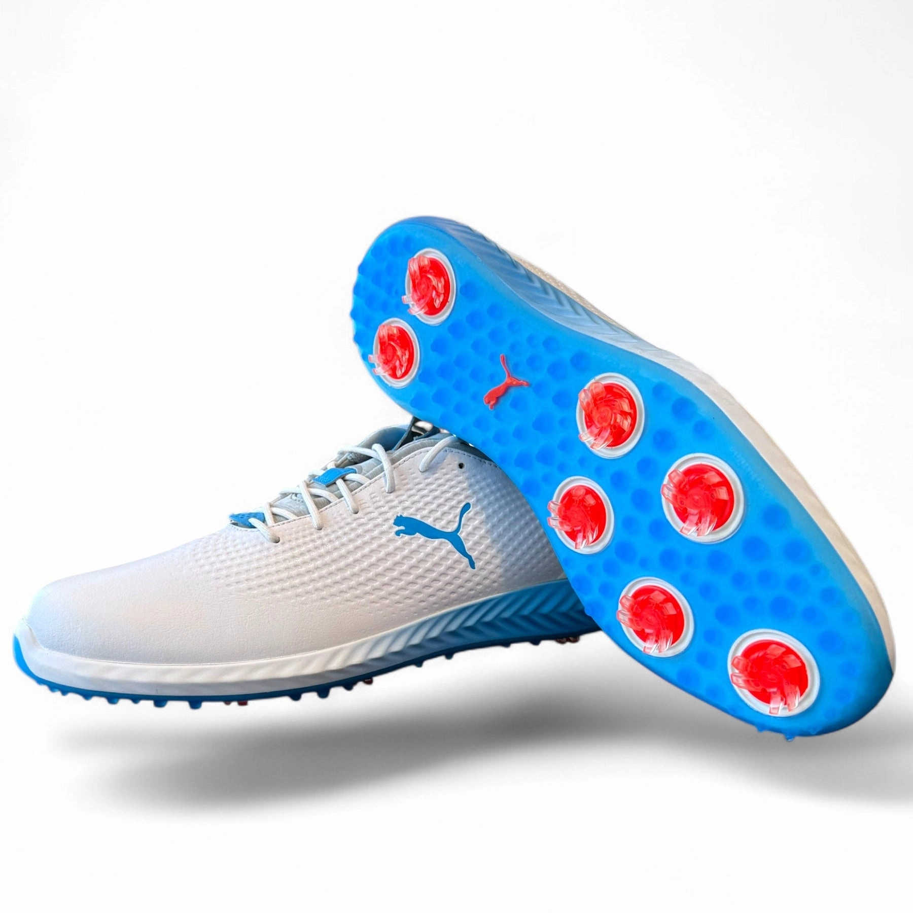 Puma Men's TOUR LTD EDITION RYDER CUP- IGNITE PWRADAPT LEATHER GOLF SHOES  -WHITE / PUMA BLUE- SZ 11 Puma LTD Tour Edition Golf Shoes