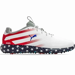 Puma Men's TOUR LTD EDITION RYDER CUP- IGNITE PWRADAPT PATRIOT PACKLEATHER GOLF SHOES  - PUMA WHITE Puma LTD Tour Edition golf shoes