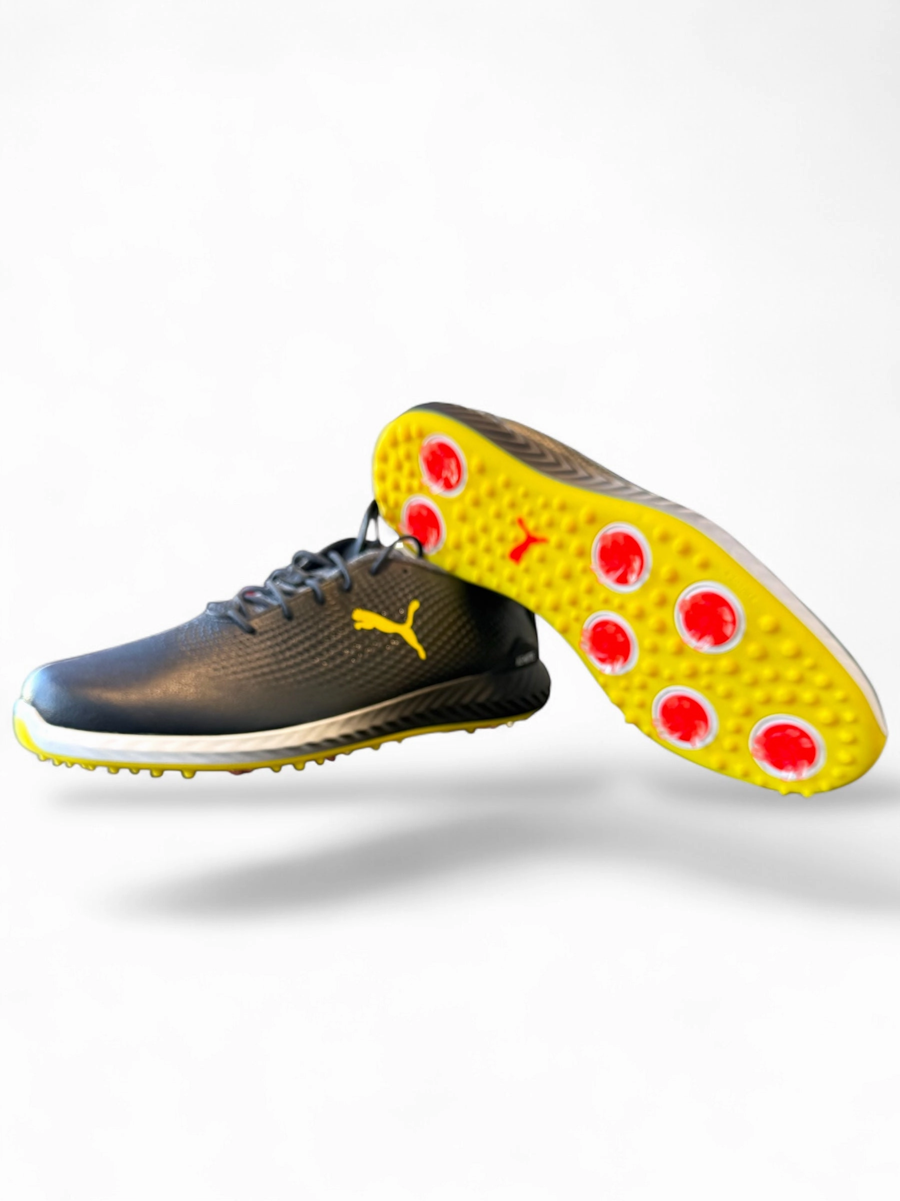 Puma Men's TOUR LTD- IGNITE PWRADAPT LEATHER GOLF SHOES  -BLACK / YELLOW - SZ 11 (Copy) Puma LTD Tour Edition Golf Shoes