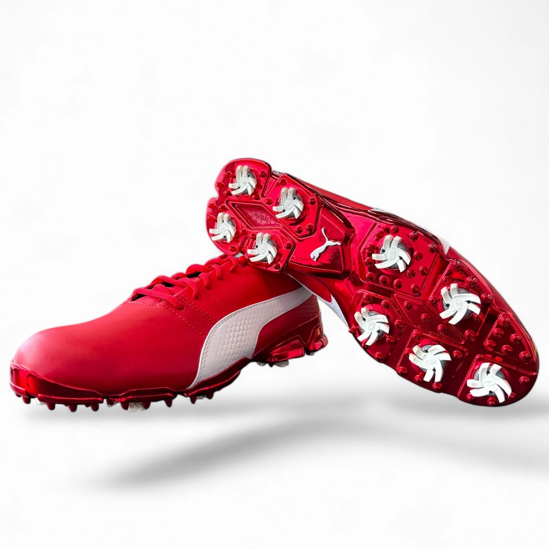 Puma Men's TOUR (RICKIE FOWLER) IGNITE PROADAPT DELTA LEATHER Golf Shoes - RED / WHITE sz 9 Puma LTD Tour Edition Golf Shoes