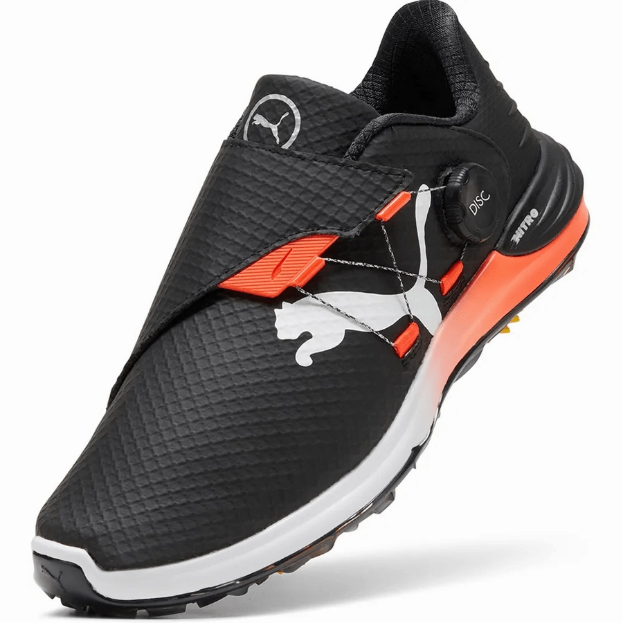 PUMA Phantomcat Nitro Disc Golf Shoes - Black Classic Men's Spiked Golf Shoes