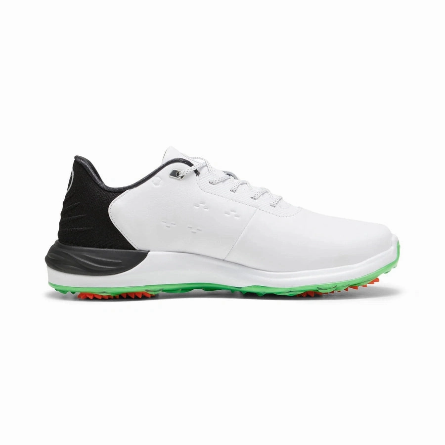 Puma PHANTOMCAT NITRO Golf Shoes - White/Green Classic Men's Spiked Golf Shoes