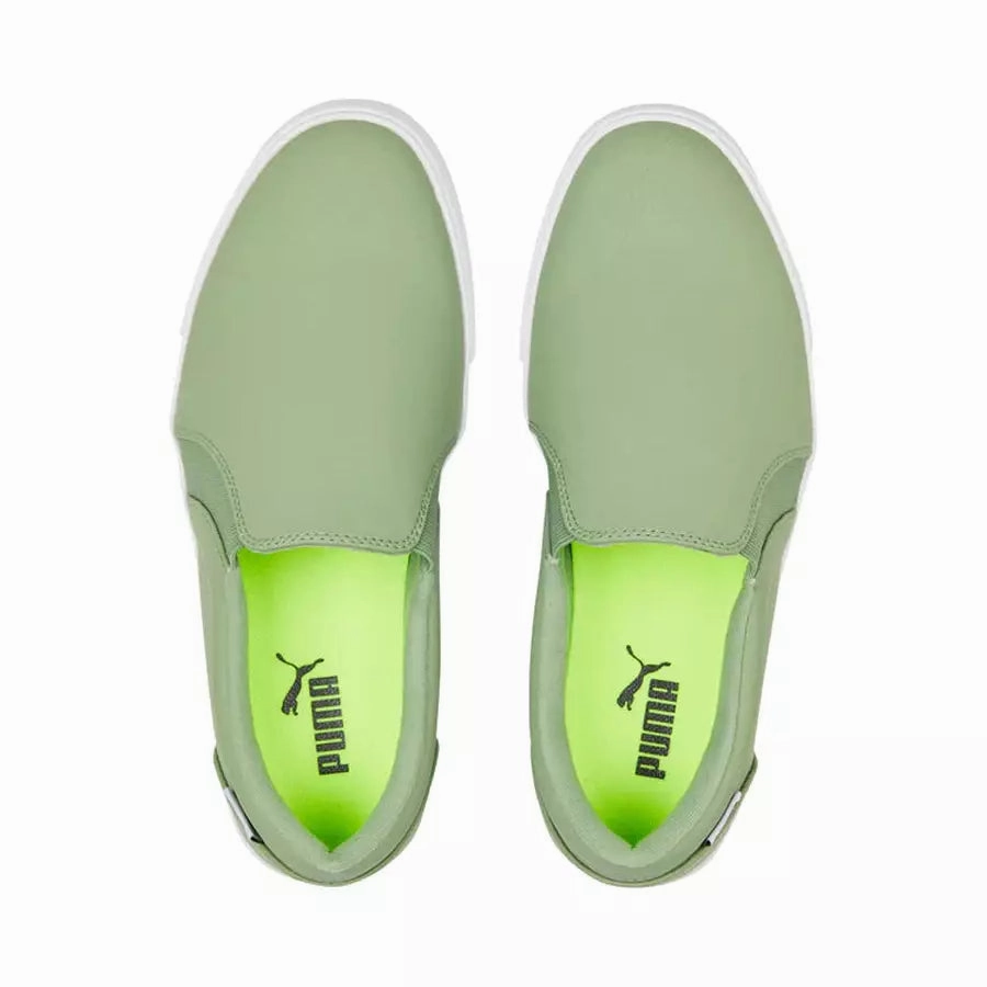 Puma TUSTIN Slip-On Ladies Spikeless Golf Shoes - Green Women's Spikeless Golf Shoes