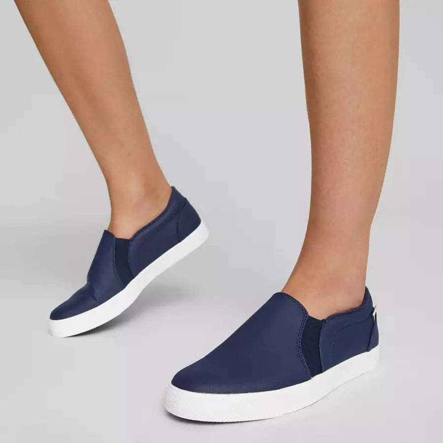 Puma TUSTIN Slip-On Ladies Spikeless Golf Shoes - Navy Women's Spikeless Golf Shoes