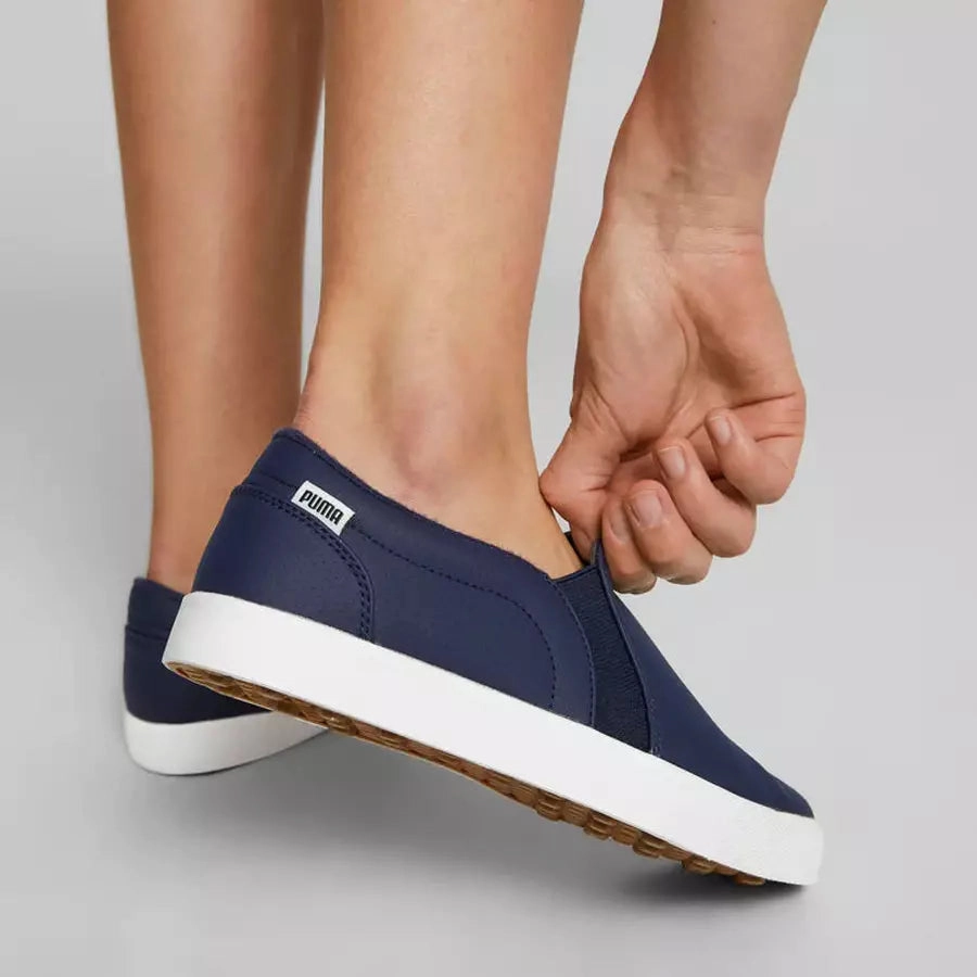 Puma TUSTIN Slip-On Ladies Spikeless Golf Shoes - Navy Women's Spikeless Golf Shoes