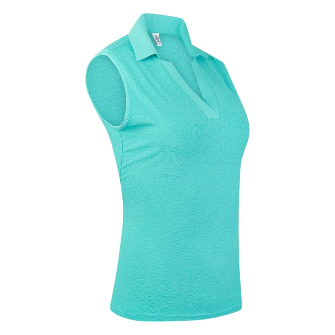 Pure Golf Ladies Christy Jacquard Sleeveless Golf Polo Shirt PG-95066