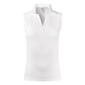 Pure Golf Ladies Christy Jacquard Sleeveless Golf Polo Shirt PG-95066