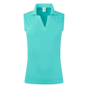 Pure Golf Ladies Christy Jacquard Sleeveless Golf Polo Shirt PG-95066