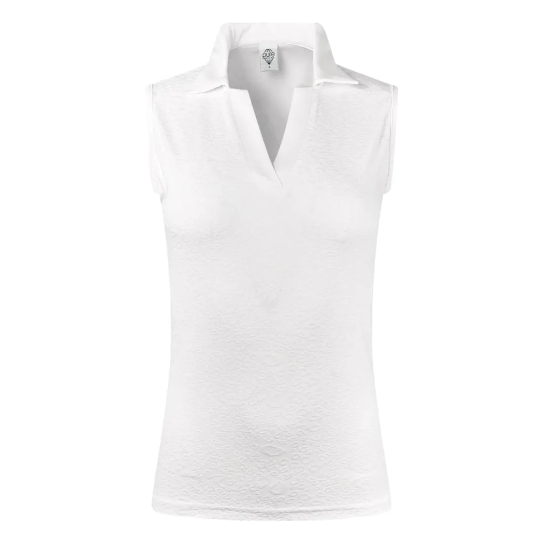 Pure Golf Ladies Christy Jacquard Sleeveless Golf Polo Shirt PG-95066