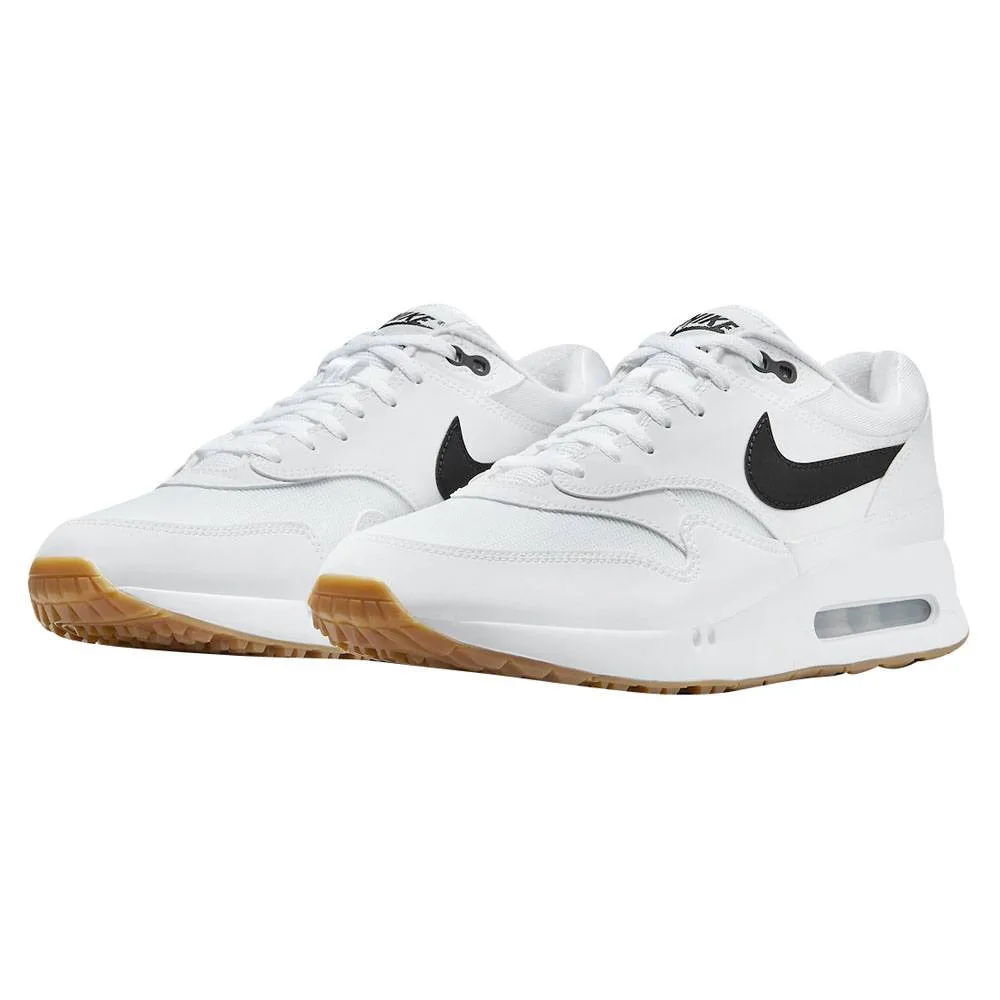 Air-Cushioned Shoes, Work Safety Shoes, Elastic Gore Shoes Nike Air Max 1 '86 OG G Spikeless Golf Shoes White/Black/Gum/Brown - FW25 Unisex