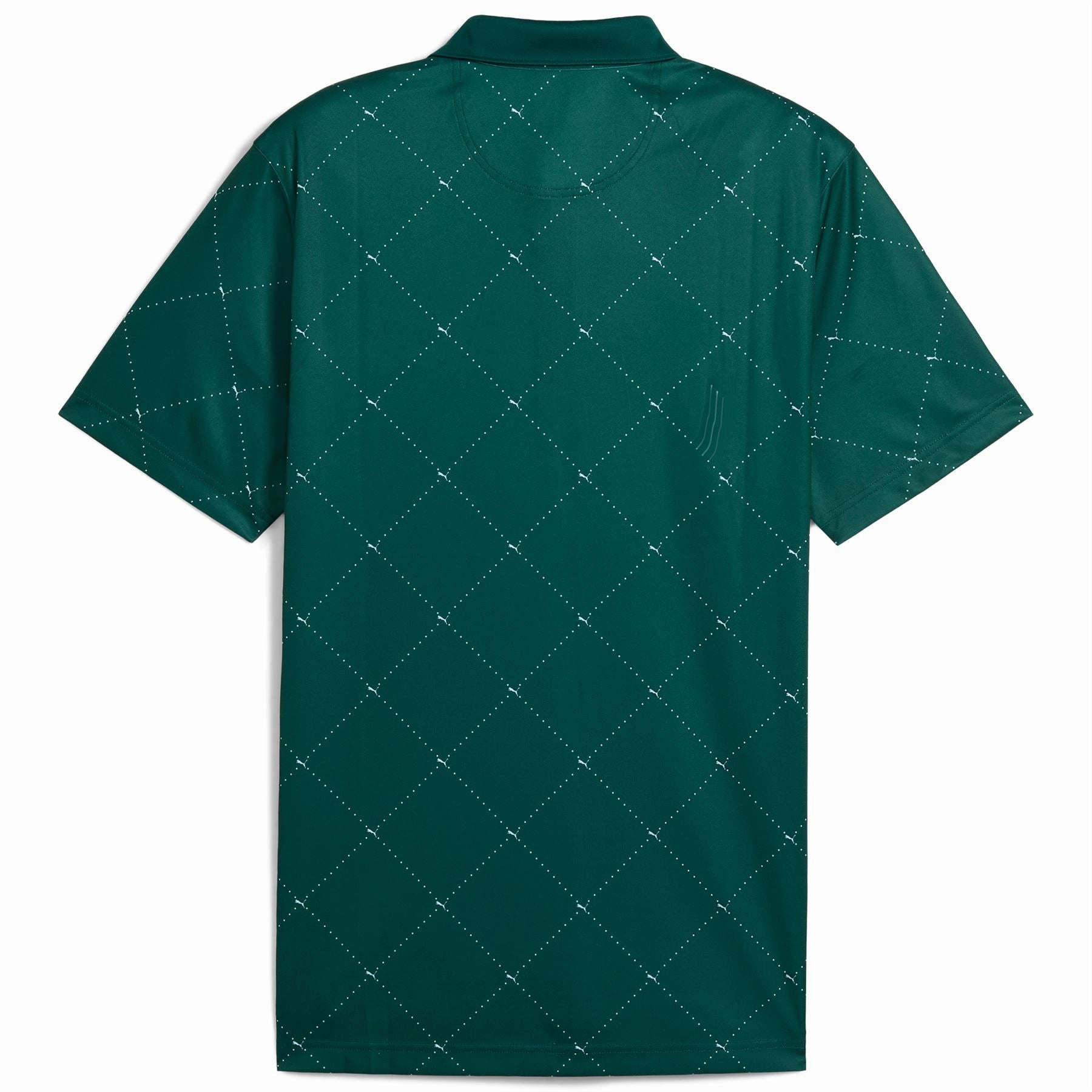 Pure 2.0 Argyle Polo Dark Myrtle/White Glow Puma Men's Sportswear