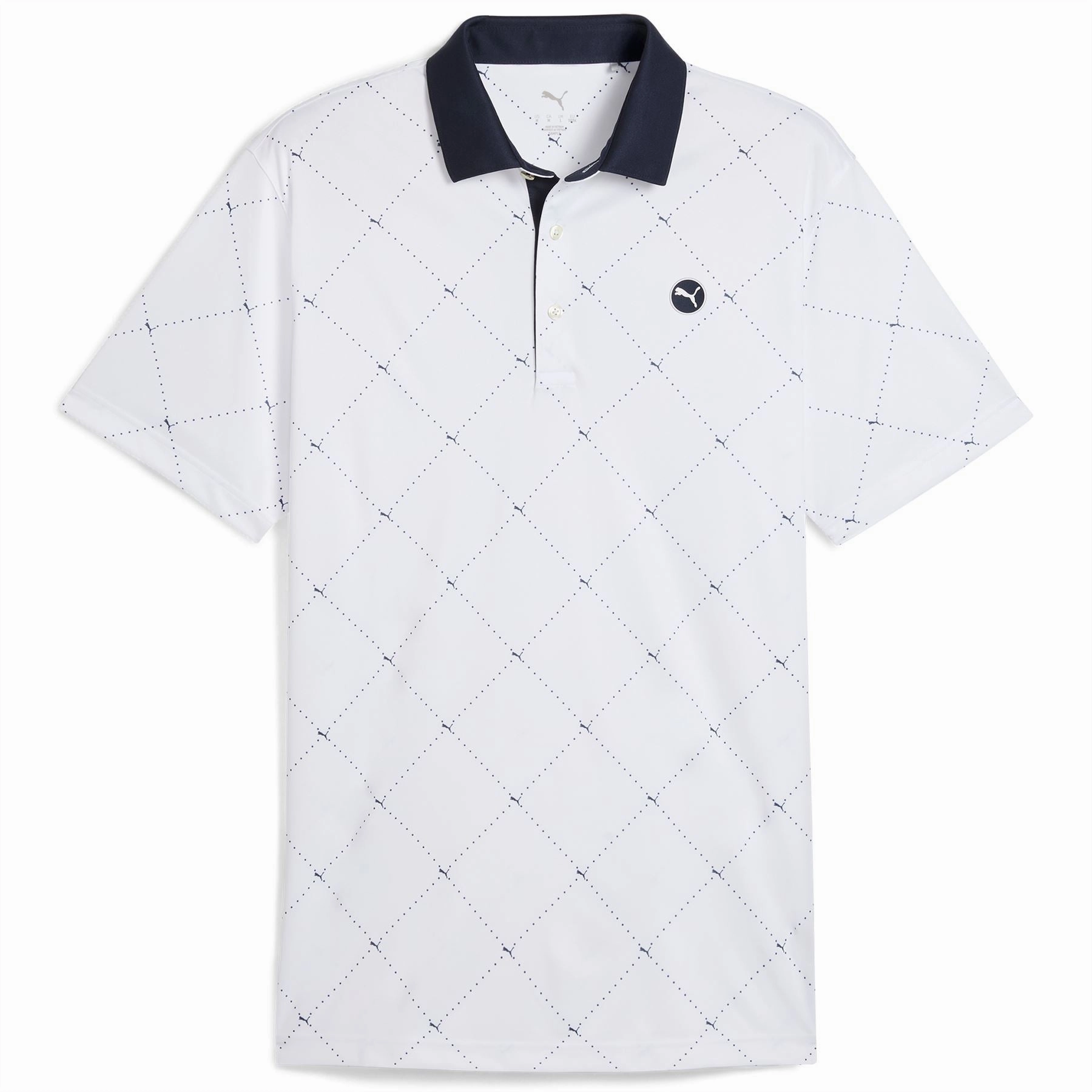 Pure 2.0 Argyle Polo White Glow/Deep Navy Puma Men's Sportswear