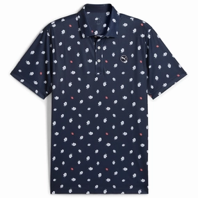 Pure 2.0 Birdies Polo Deep Navy/White Glow Puma men's athletic clothing