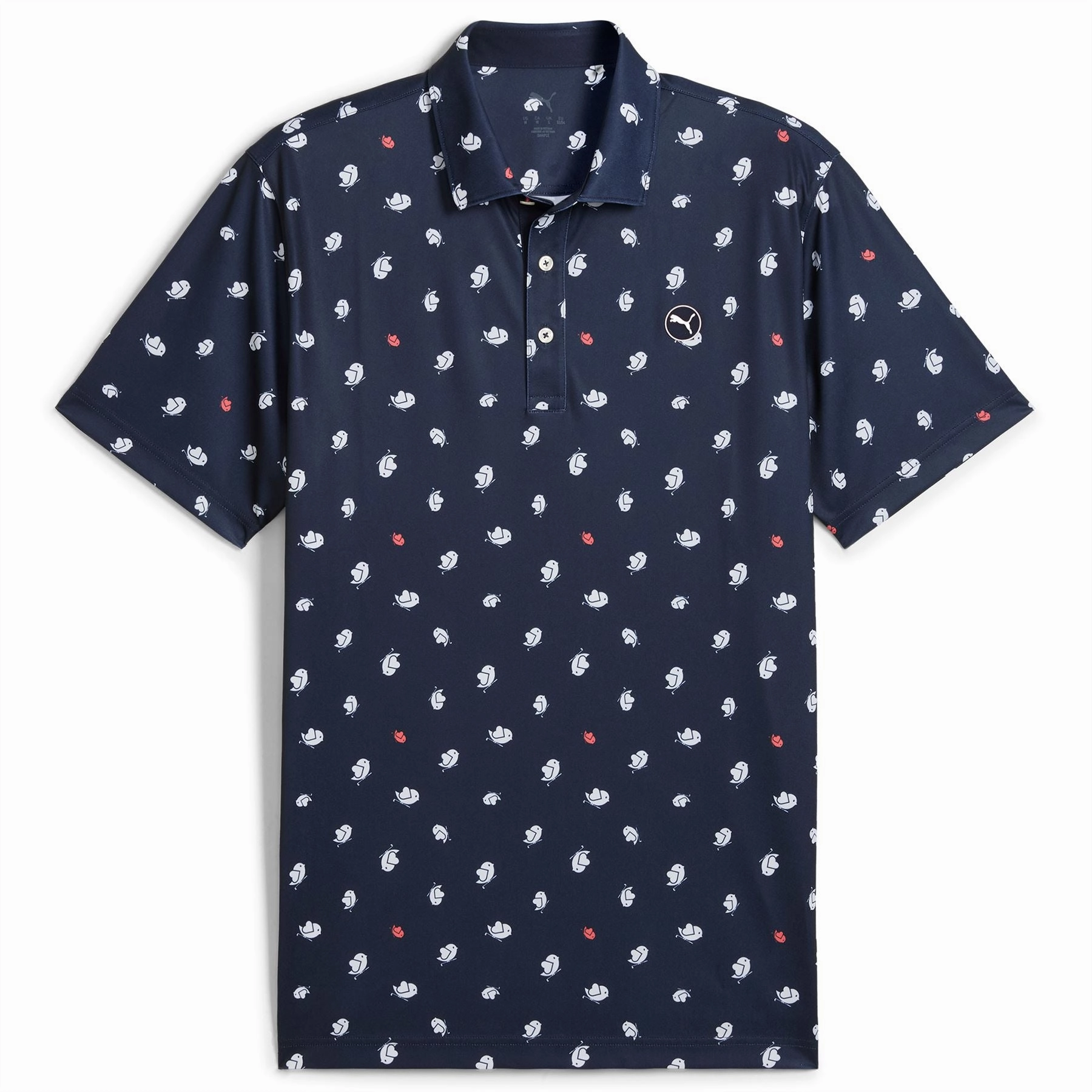 Pure 2.0 Birdies Polo Deep Navy/White Glow Puma men's athletic clothing