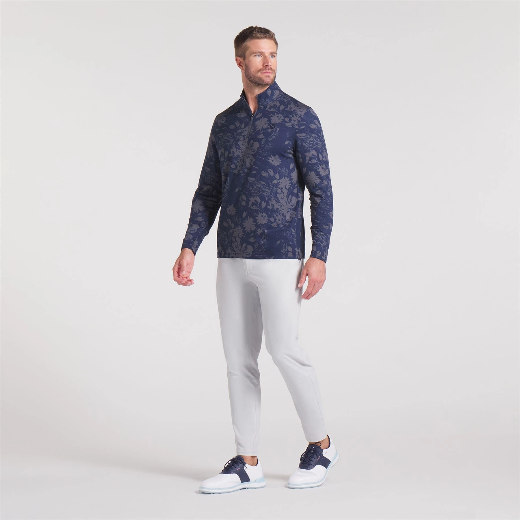 Pure 2.0 Rose Quarter Zip Deep Navy/Strong Grey Puma Men's Sportswear