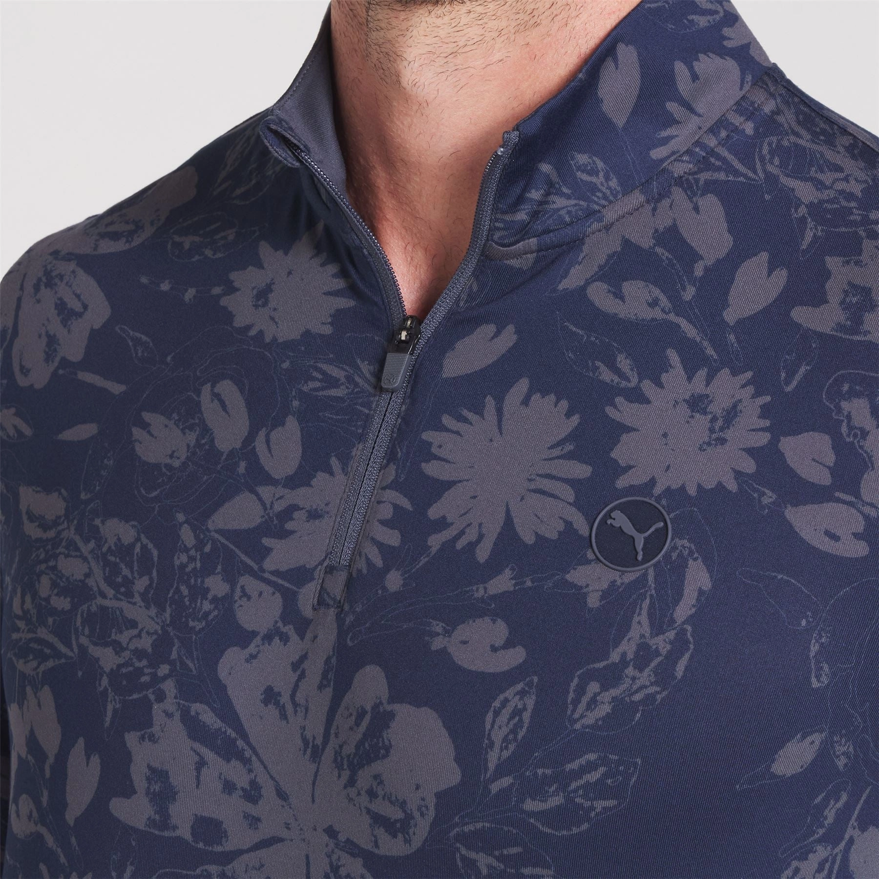 Pure 2.0 Rose Quarter Zip Deep Navy/Strong Grey Puma Men's Sportswear