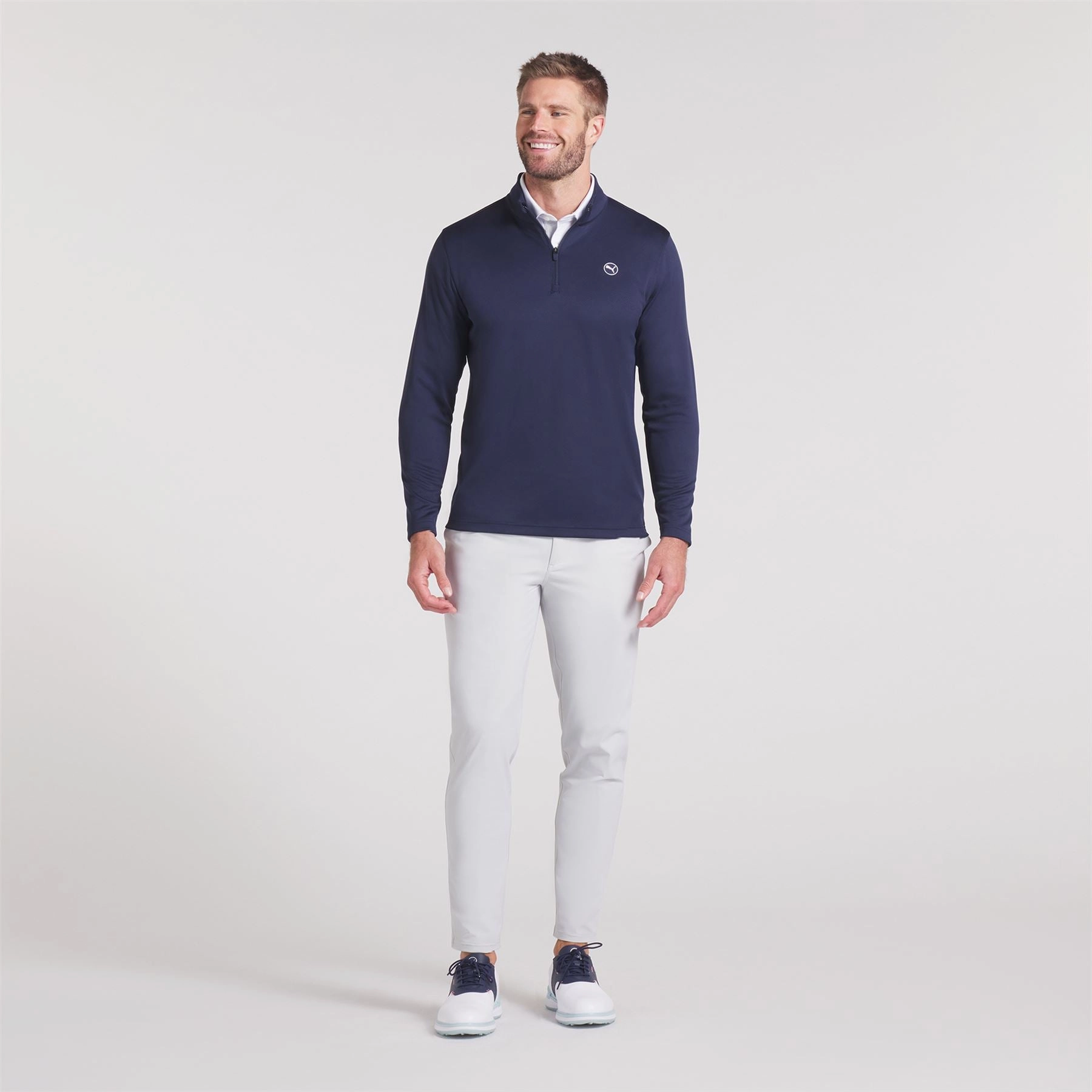 Pure 2.0 Texture Quarter Zip Deep Navy Puma Men's Sportswear