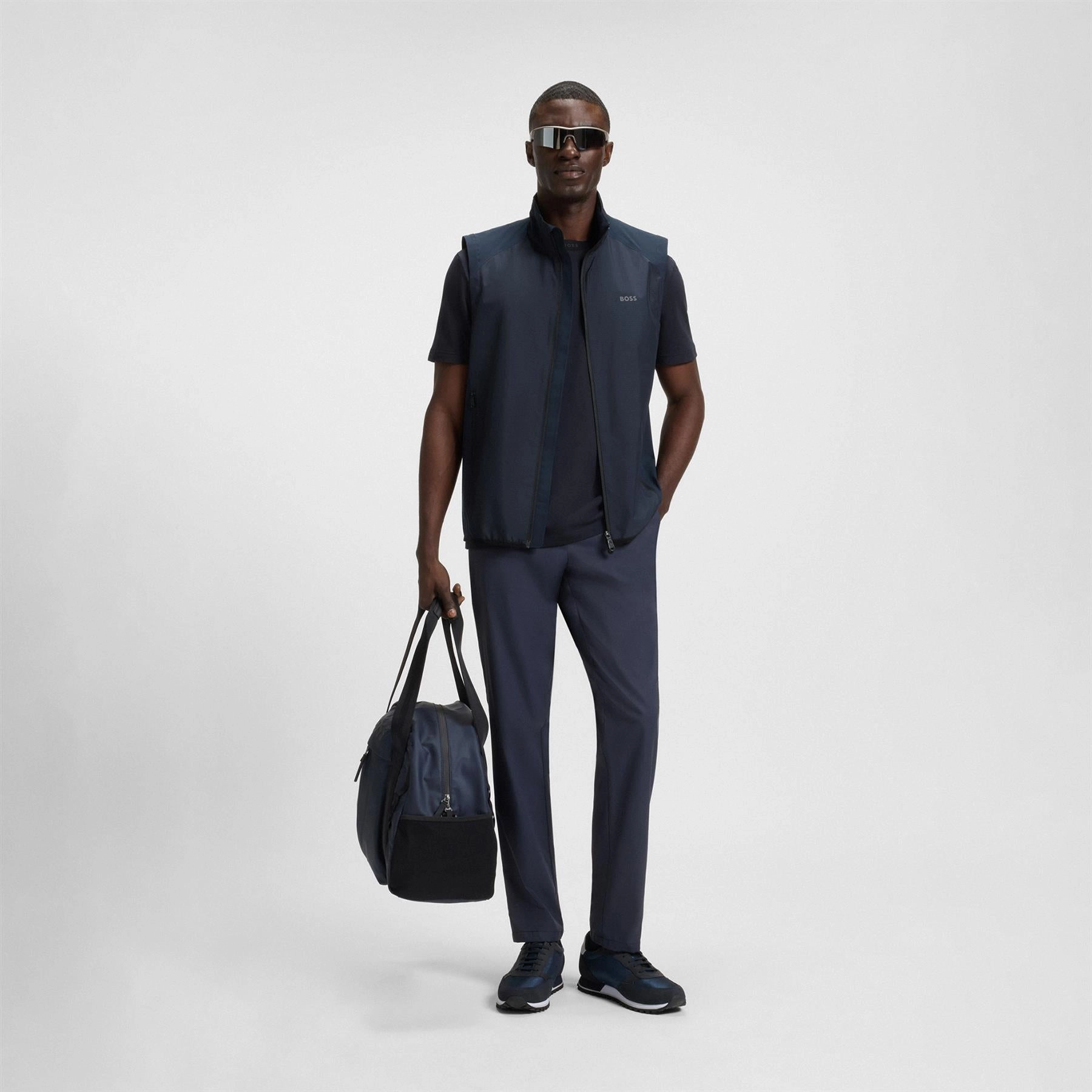 Putt Full Zip Gilet Dark Blue Boss Men's Fashion