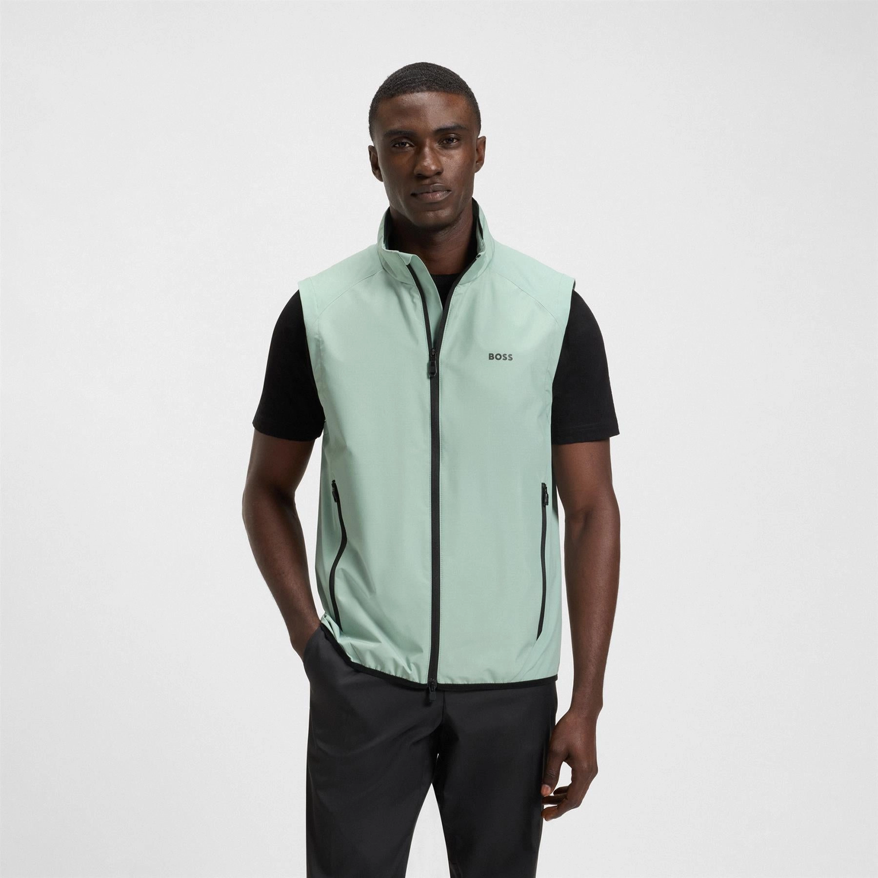 Putt Full Zip Gilet Open Green Boss men's fashion and office attire