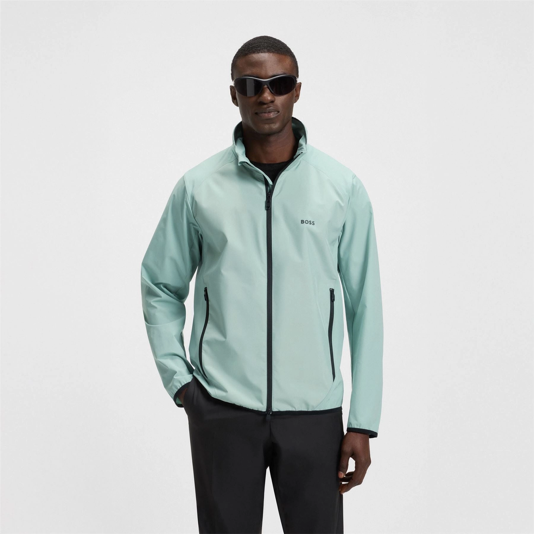 Putt Full Zip Lightweight Jacket Open Green Boss men's fashion and office attire