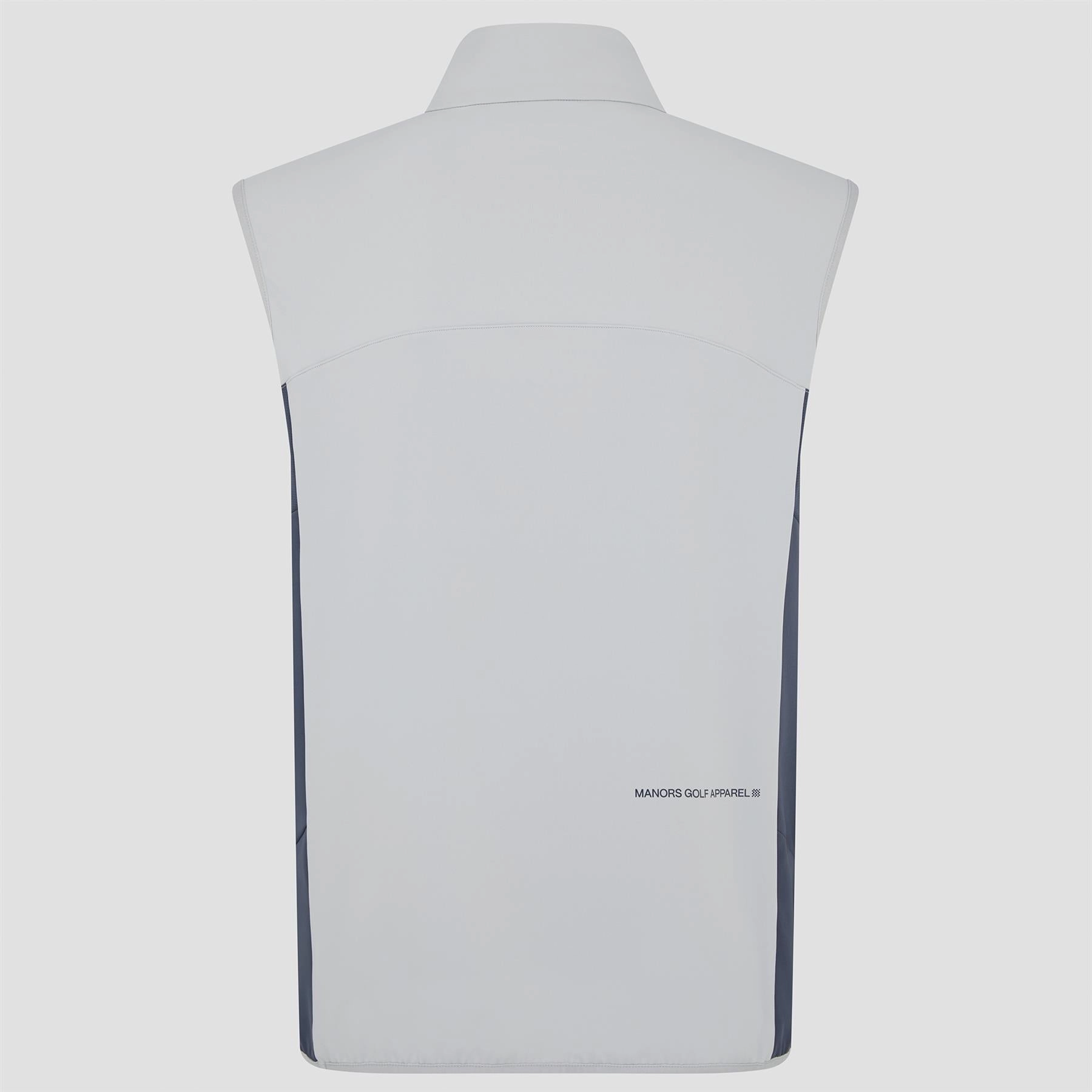 Quarter Zip Tech Gilet Sky Grey Manors Men's Classic Apparel