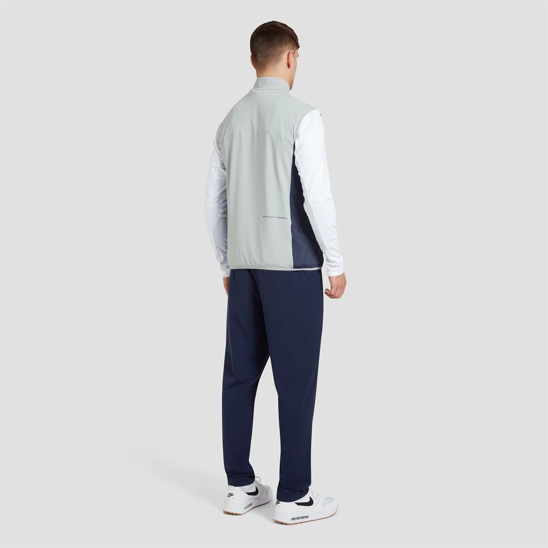 Quarter Zip Tech Gilet Sky Grey Manors Men's Classic Apparel