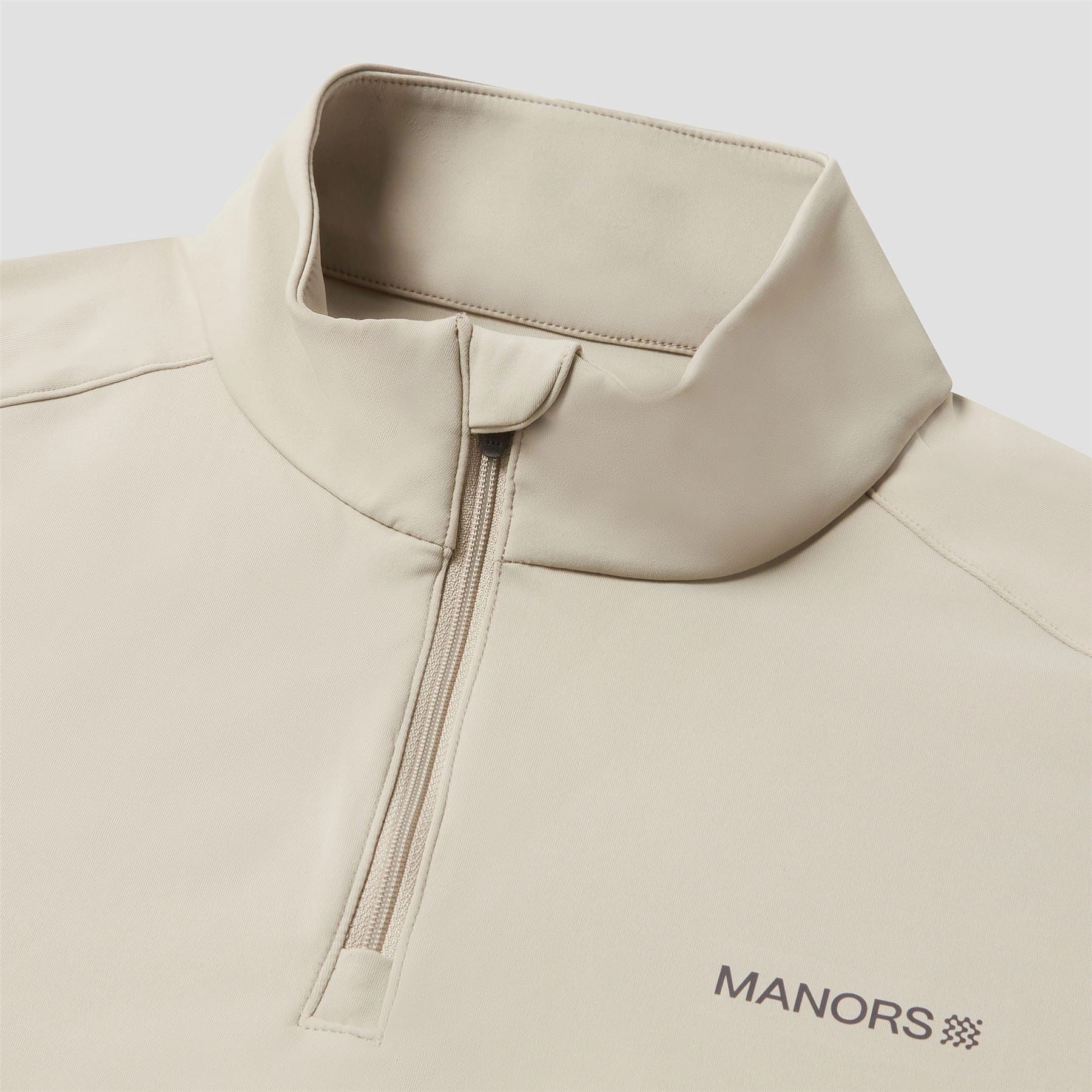 Quarter Zip Tech Mid Layer Greige Manors Men's Classic Apparel
