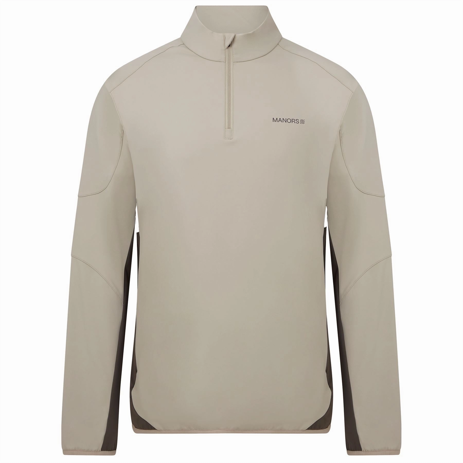 Quarter Zip Tech Mid Layer Greige Manors Men's Classic Apparel